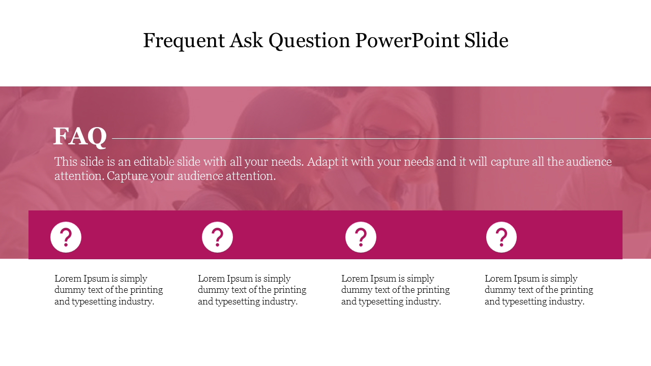 Frequent Ask Question PowerPoint Slide